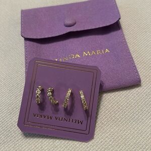 Melinda Maria “They’re So Cute” Huggie Earring Set, NWT